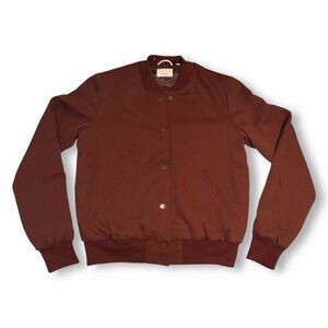 NWOT Aritzia Wilfred Poussin Bomber Burgundy Sz Small